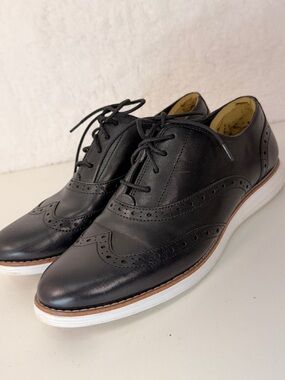 Cole Haan OriginalGrand Wingtip Oxford Black Leather Mens size 9 GrandOS